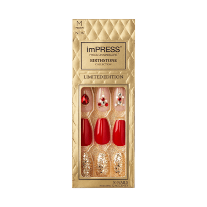 imPRESS Press-on Manicure Birthstone Collection - Ruby