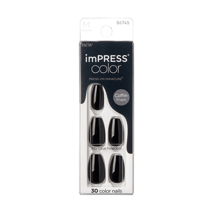imPRESS Color Press On Nails - All Black