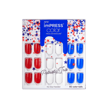 imPRESS Color Press-On Manicure Nails - Patriotic Trio