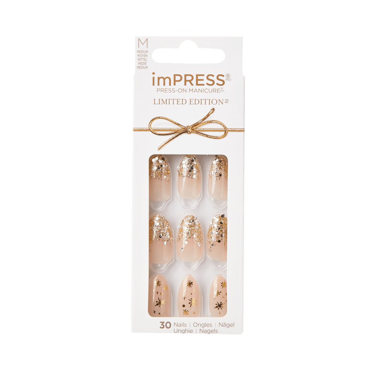 imPRESS Limited-Edition Holiday Press-On Nails - Sparkling Snow
