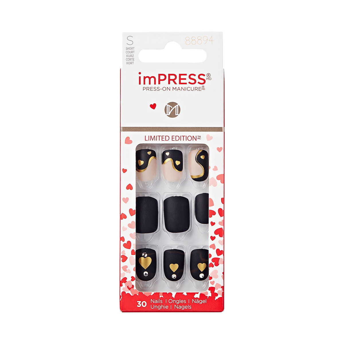 imPRESS Press-On Manicure Valentine Nails - Heart Beat