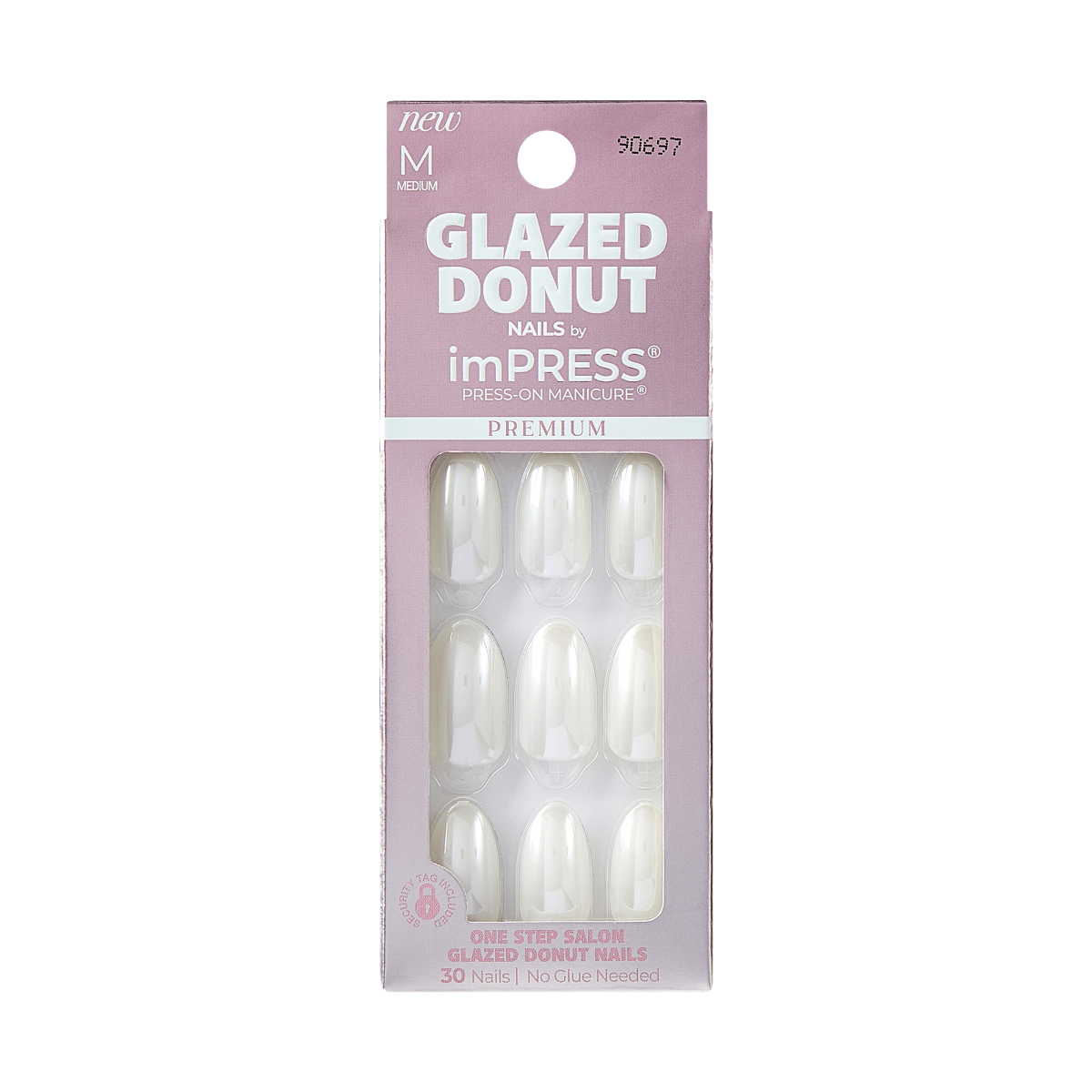 imPRESS Glazed Donut Press-On Manicure – Vanilla Glazed