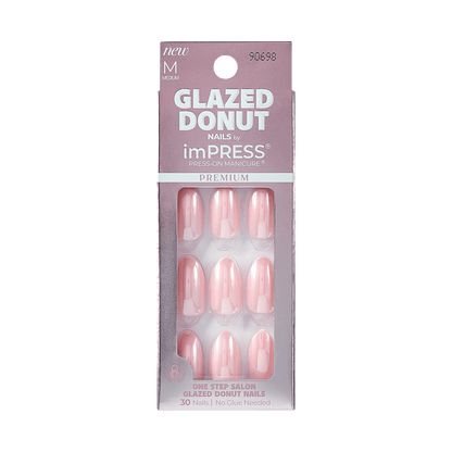imPRESS Glazed Donut Press-On Manicure - Strawberry Glazed