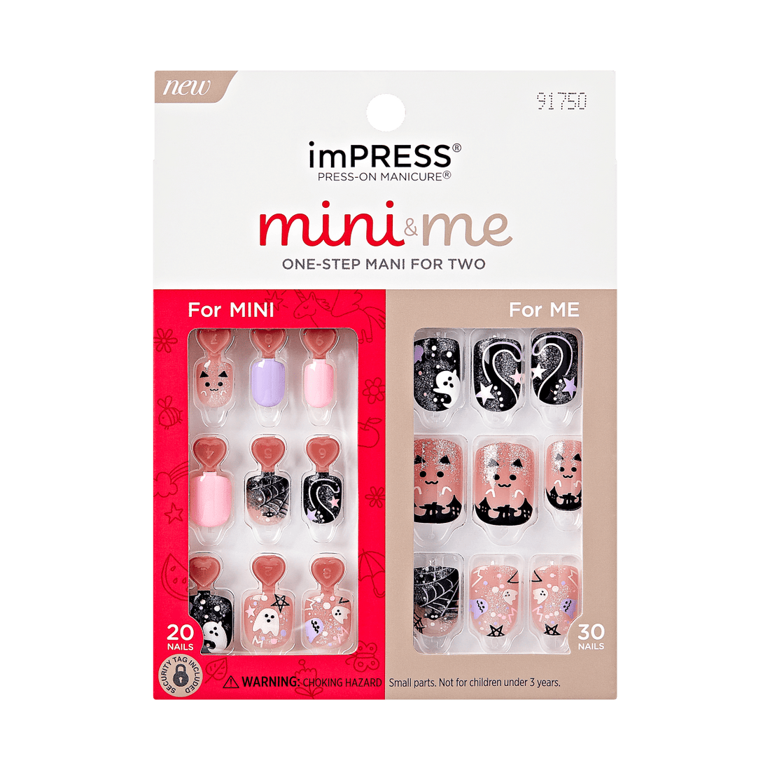 imPRESS Mini &amp; Me Press-On Mani for 2 - Beware