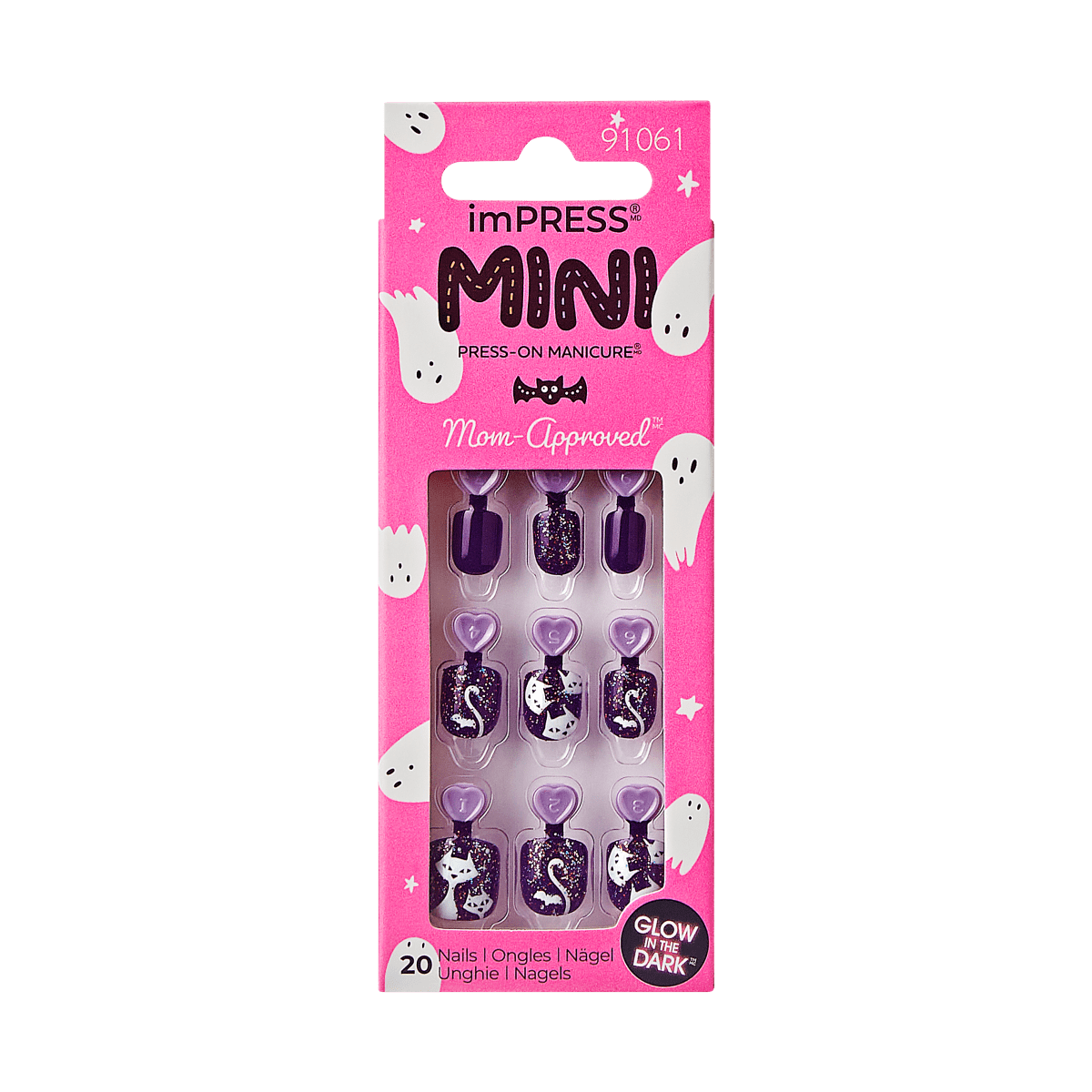 imPRESS MINI Halloween Press-On Manicure for Kids - In the Shadows