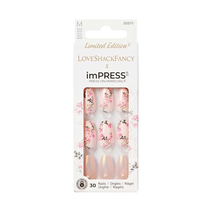 LoveShackFancy x imPRESS Press-On Manicure Limited Edition - Rosie Peach Sky