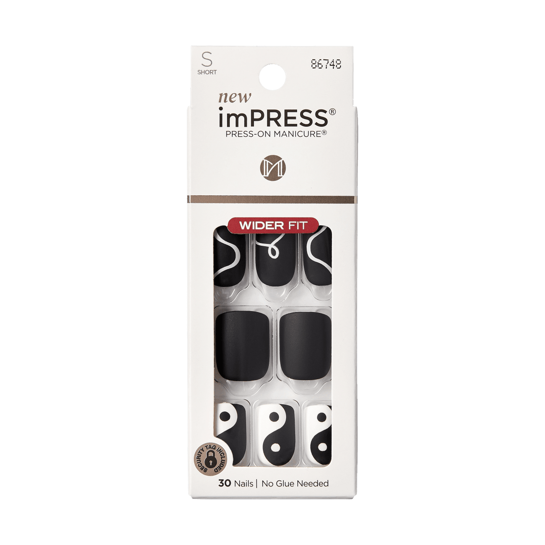 imPRESS Press-On Manicure - Wide Fit - Deep Black