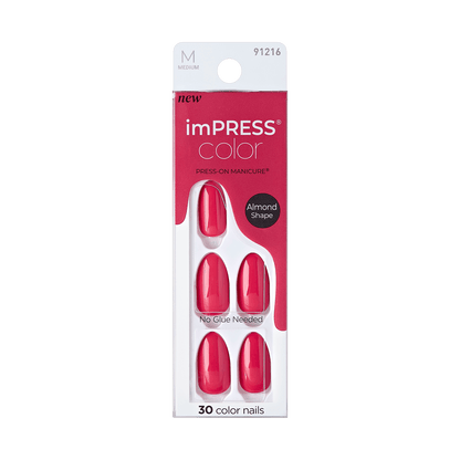 imPRESS Color Press-On Nails - Urban Magenta, Medium Almond