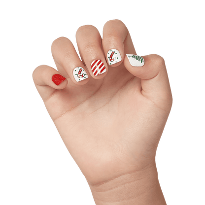 imPRESS MINI Holiday Press-On Nails - Peppermint Candy