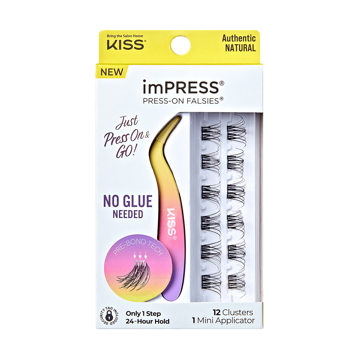 imPRESS Press-On Falsies Minipack, 12 Clusters + Applicator - Authentic