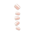 Five short, squoval press-on nails in white with glazed effect against a white background. Nails are imPRESS Color FX in &