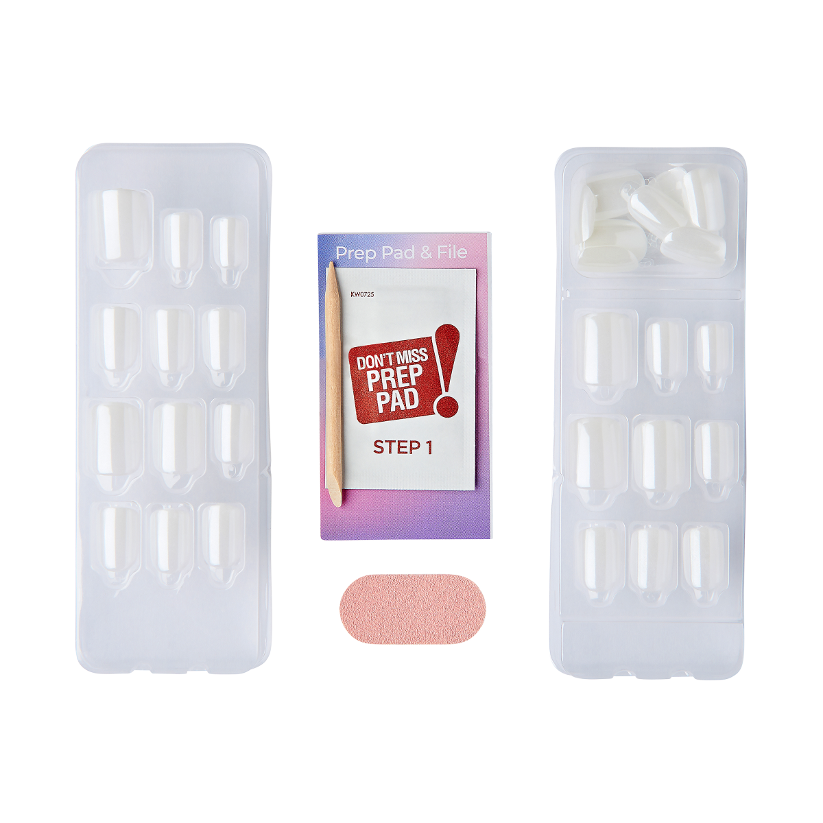 Contents of imPRESS ColorFX nail kit in &