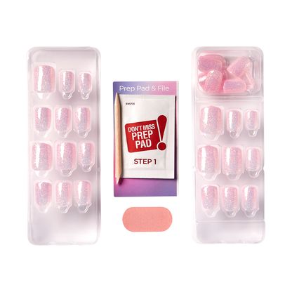Contents of imPRESS Color FX press-on nail kit in &