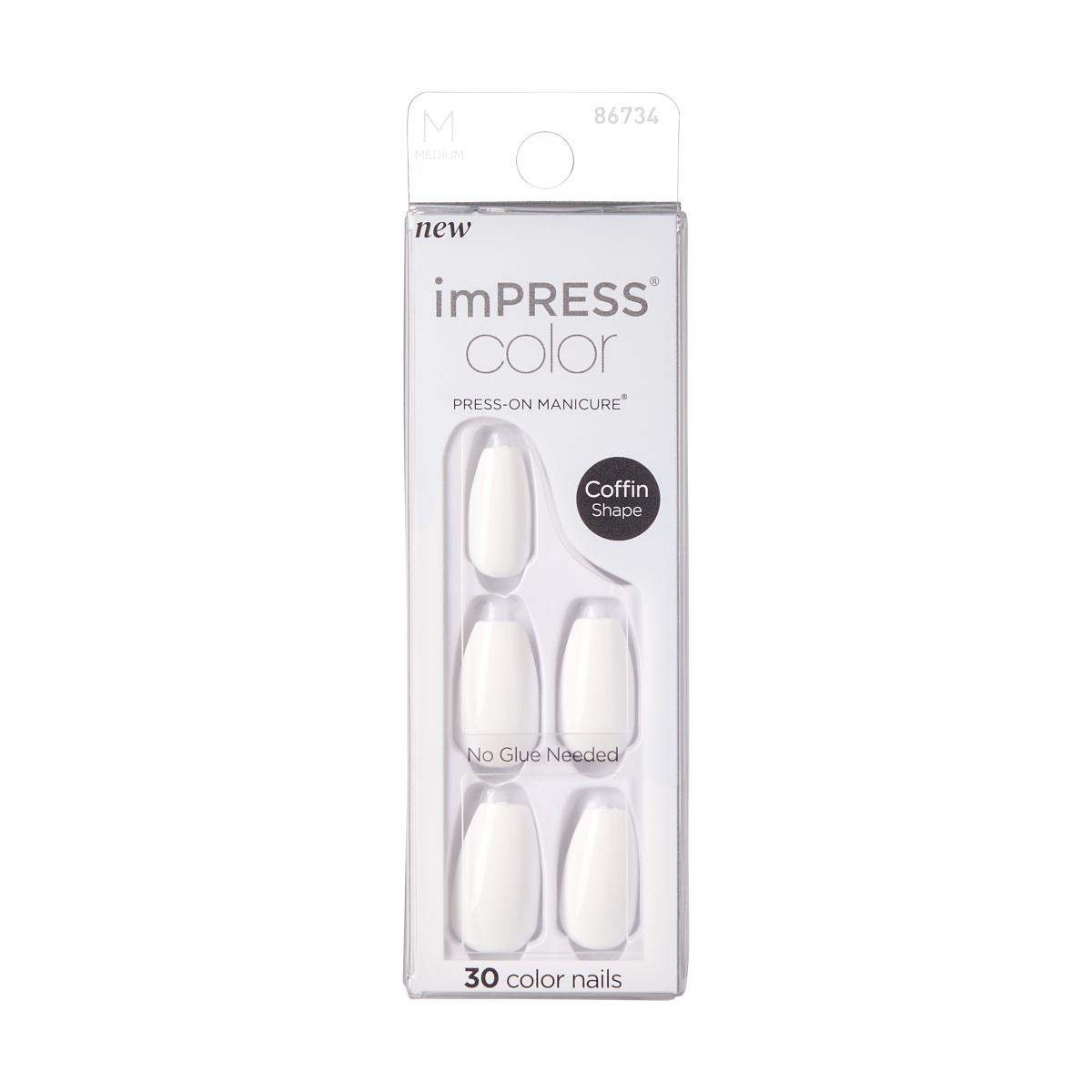 imPRESS Color Press-On Manicure  Coffin Medium- Frosting