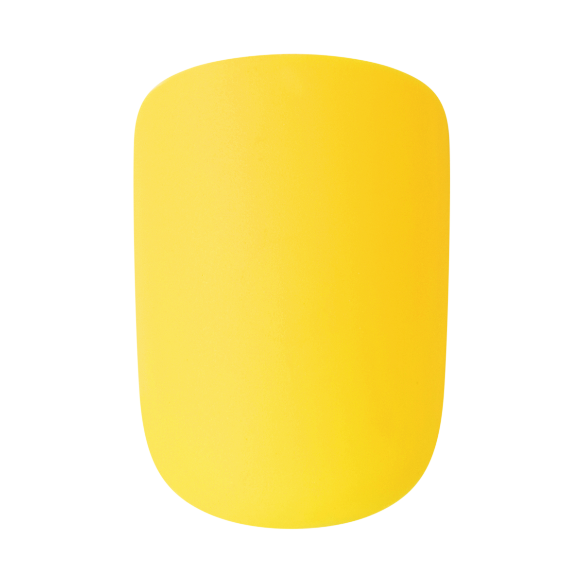 Bright yellow rounded rectangle shape on white background