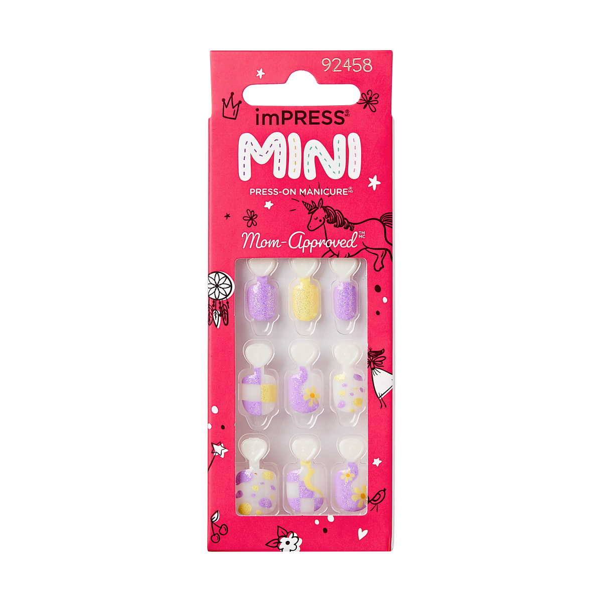imPRESS Mini Easter Press-On Nails for Kids - Daisy Bloom