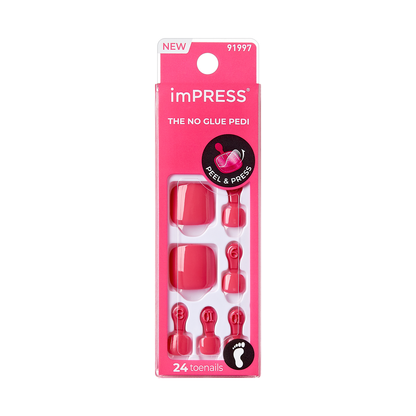 imPRESS Color Press On Pedicure - Roundabout