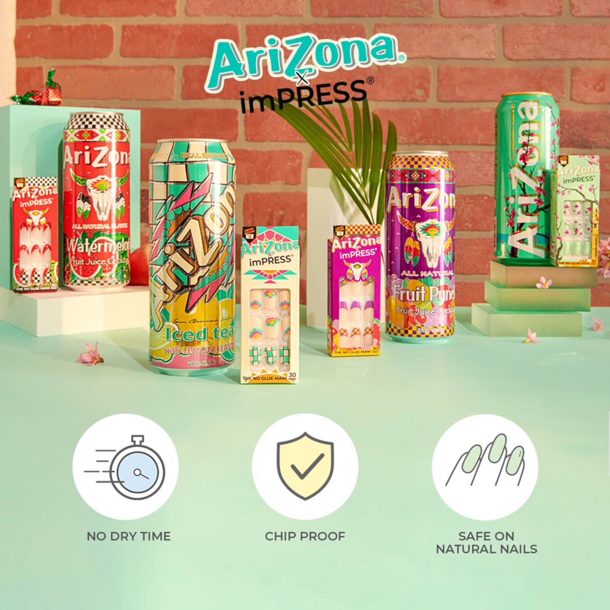 AriZona x imPRESS Design Press On Nails  - Fruit Punch