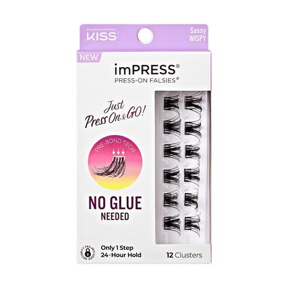 imPRESS Falsies Self Adhesive Eyelashes, 12 Lash Clusters - Sassy