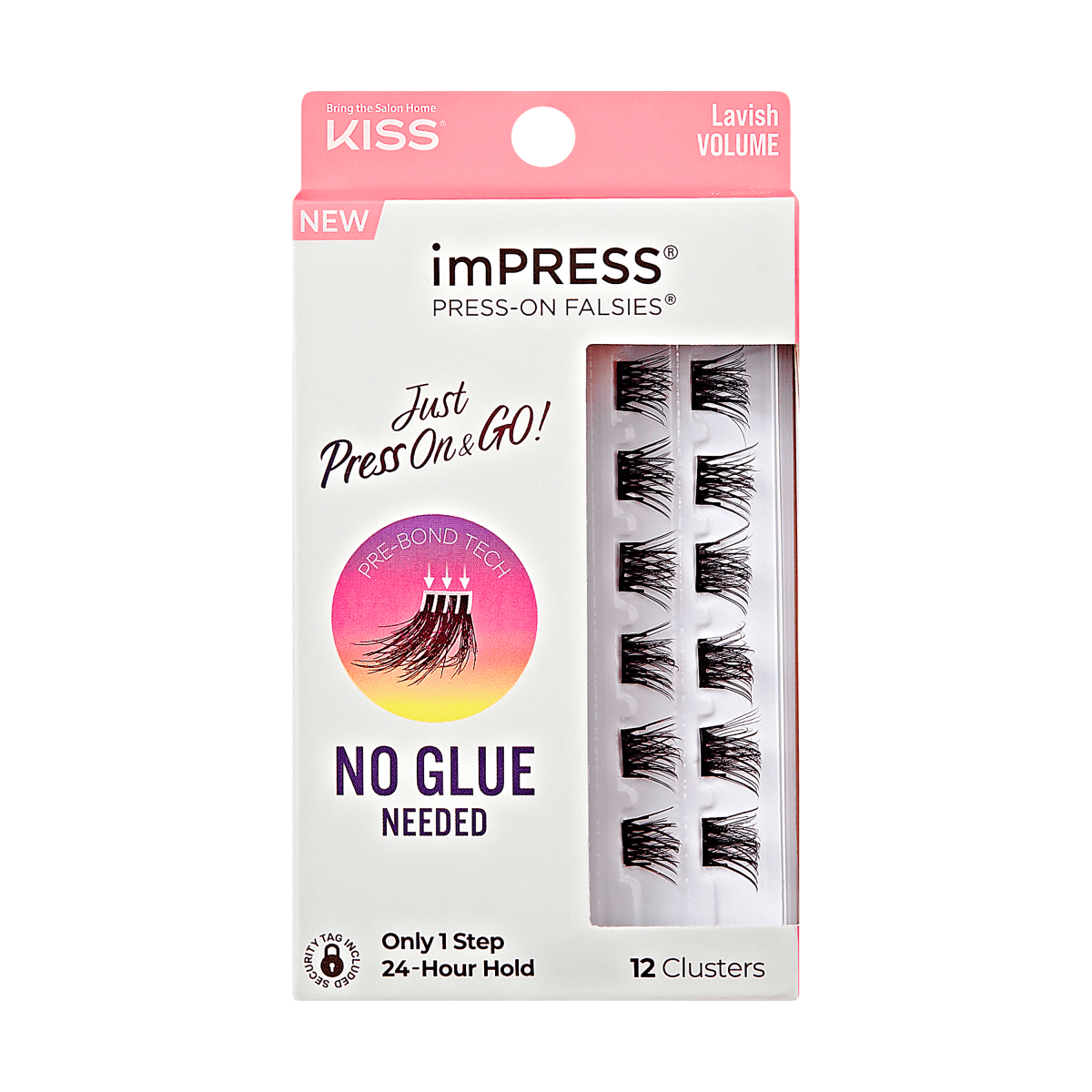 imPRESS Falsies Self Adhesive Eyelashes, 12 Lash Clusters - Lavish