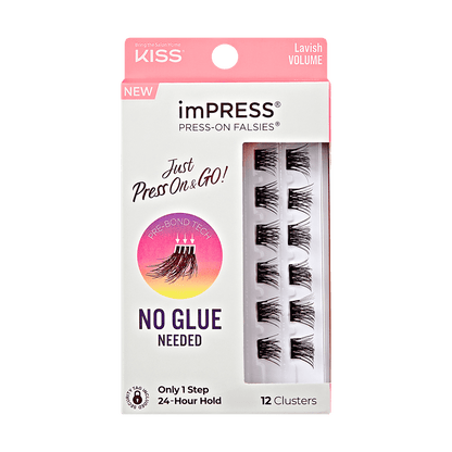 imPRESS Falsies Self Adhesive Eyelashes, 12 Lash Clusters - Lavish