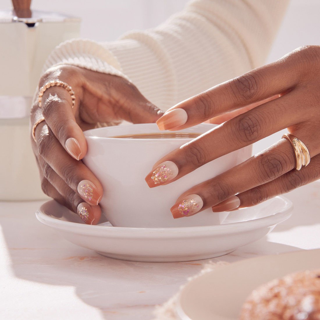 imPRESS Design Press On Nails - Golden Espresso