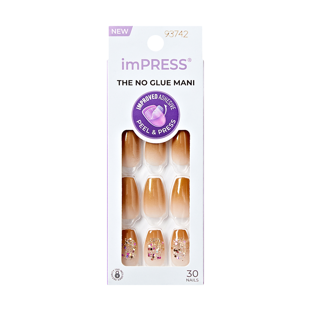 imPRESS Design Press On Nails - Golden Espresso