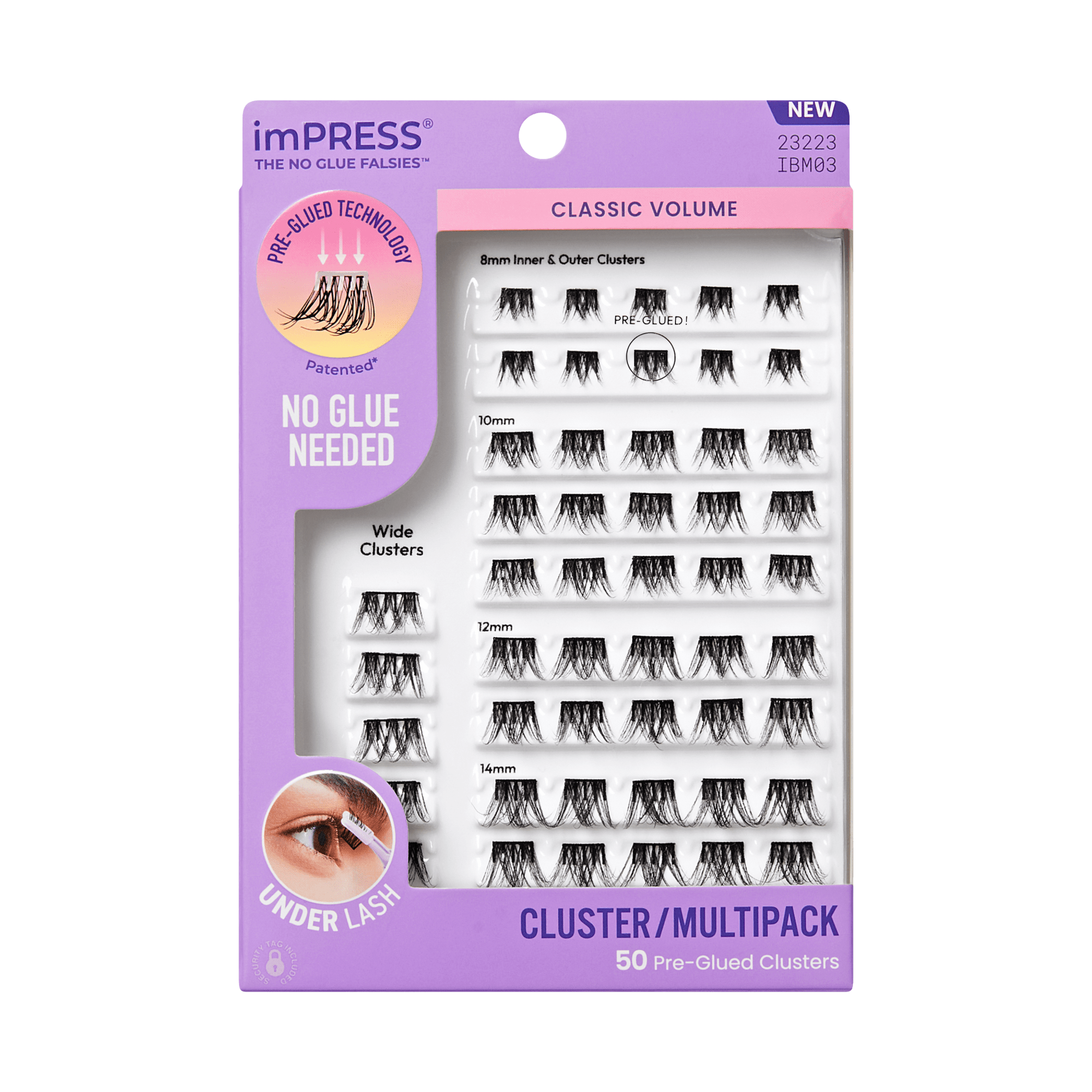 imPRESS Falsies Pre-Glued Lash Clusters Multipack - Classic Volume