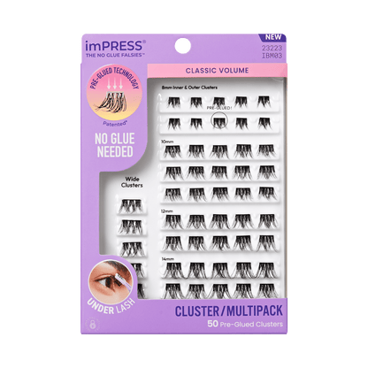 imPRESS Falsies Pre-Glued Lash Clusters Multipack - Classic Volume