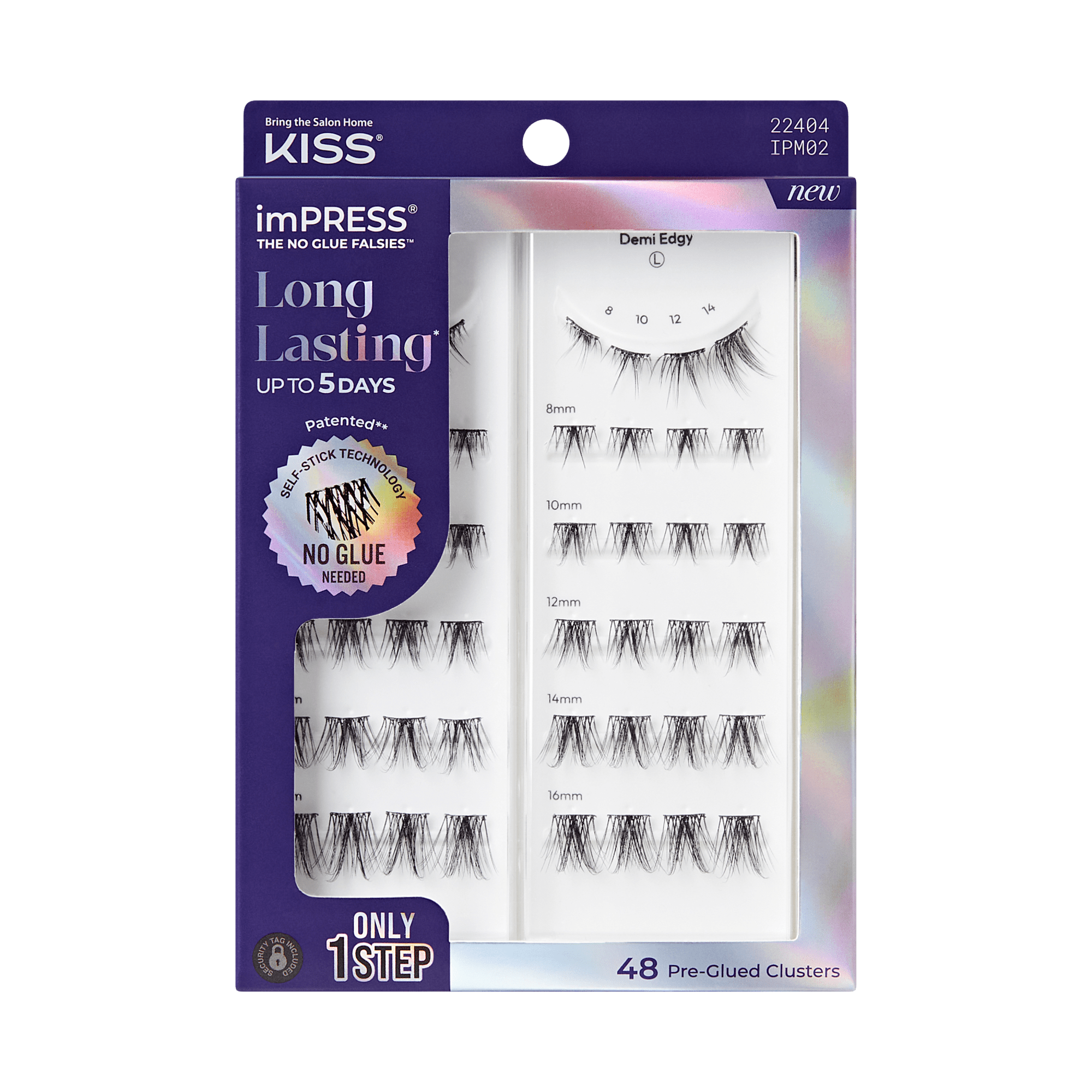 imPRESS Falsies Long Lasting Pre-Glued Lash Clusters Kit - Demi Edgy