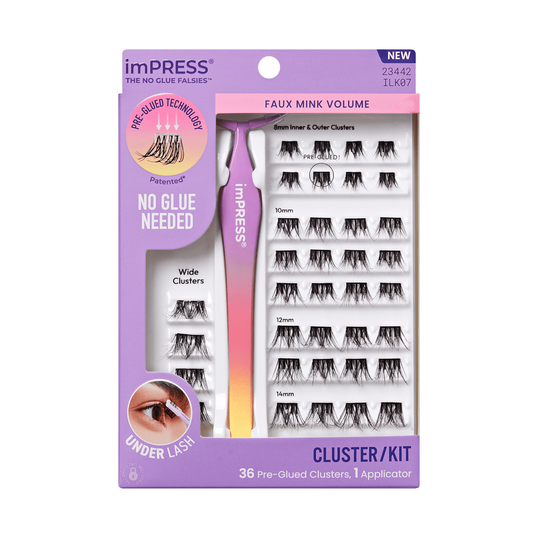 imPRESS Falsies Pre-Glued Lash Clusters Kit - Faux Mink Volume
