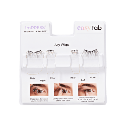 imPRESS Falsies easy tab Self Adhesive Eyelashes– Airy Wispy