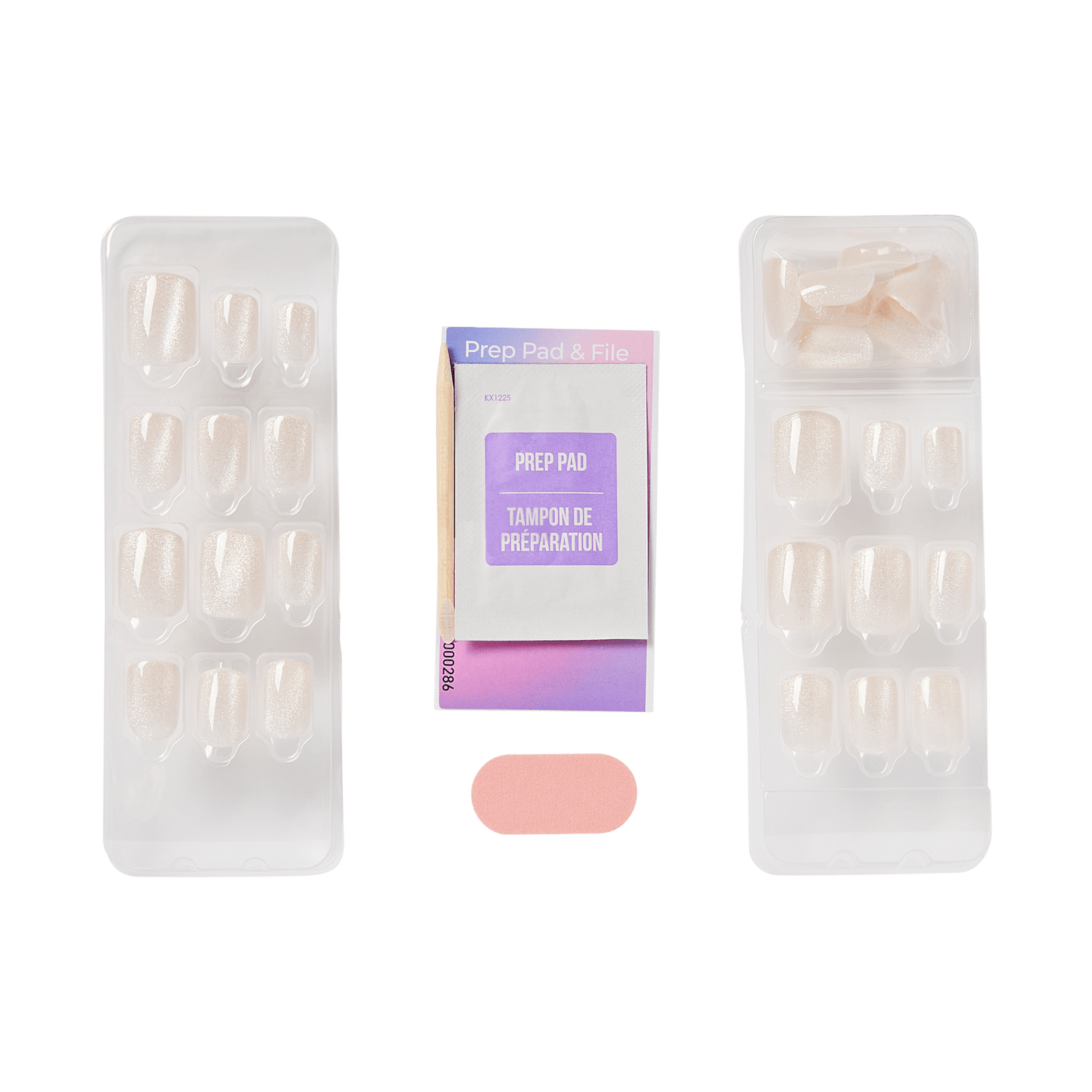 colorFX by Impress No Glue Fake Press On Nails - Rebel | Solid, White, Short, Squoval, Manicure