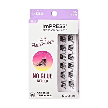 imPRESS Falsies Self Adhesive Eyelashes, 12 Lash Clusters - Airy