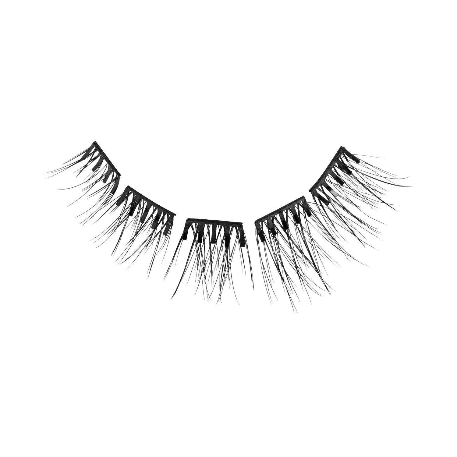 Impress Falsies Pre-Glued False Eyelashes Starter Kit - Natural &amp; Wispy | 50 Lash Clusters, With Applicator, 10mm-14mm