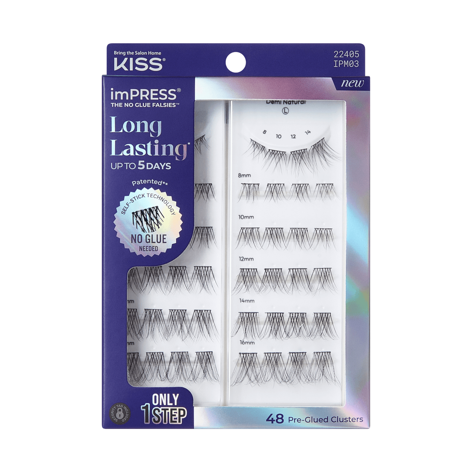 imPRESS Falsies Long Lasting Pre-Glued Lash Clusters Kit - Demi Natural