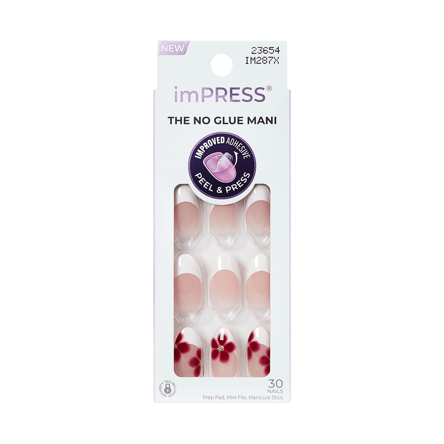 imPRESS no glue mani package on a transparent