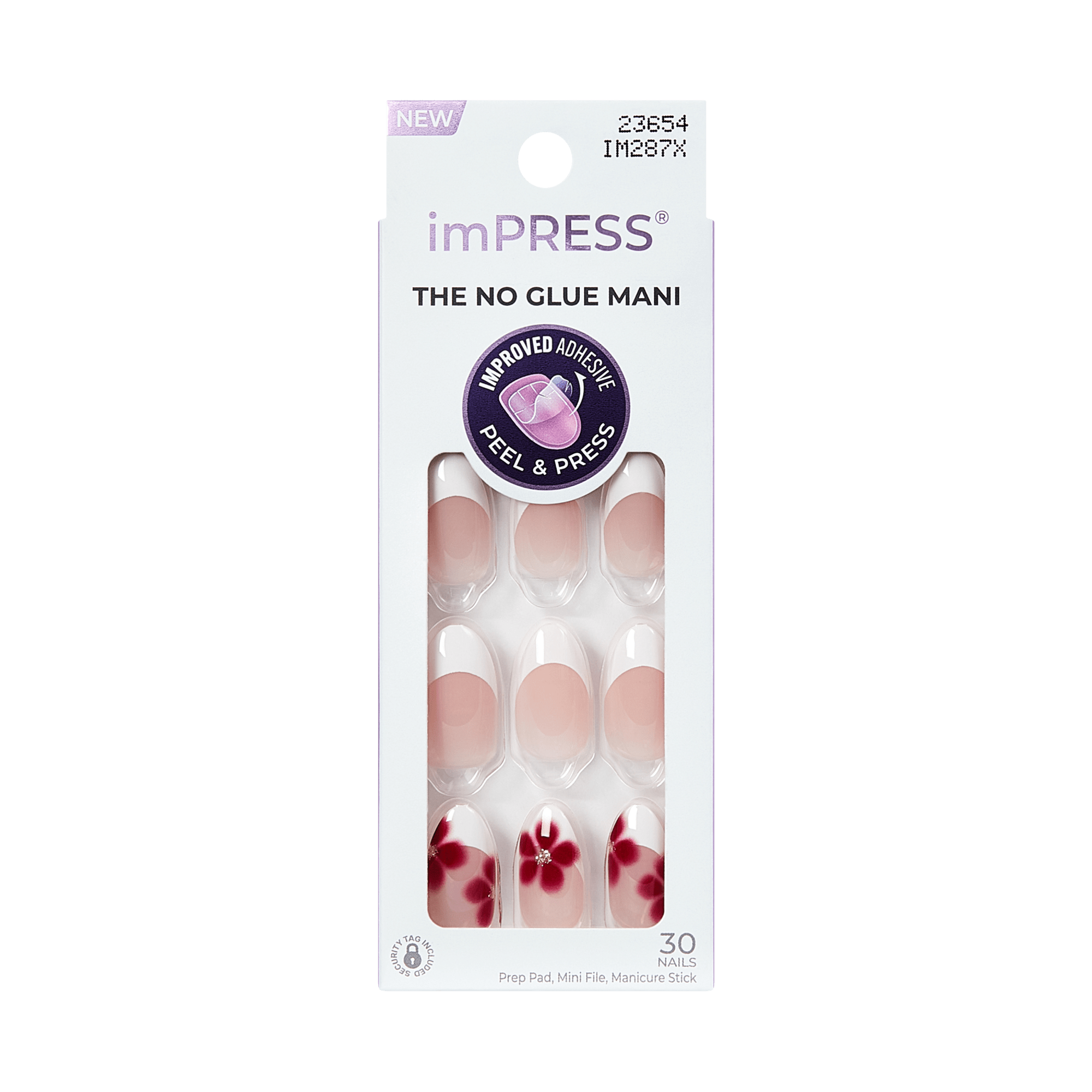 imPRESS no glue mani package on a transparent