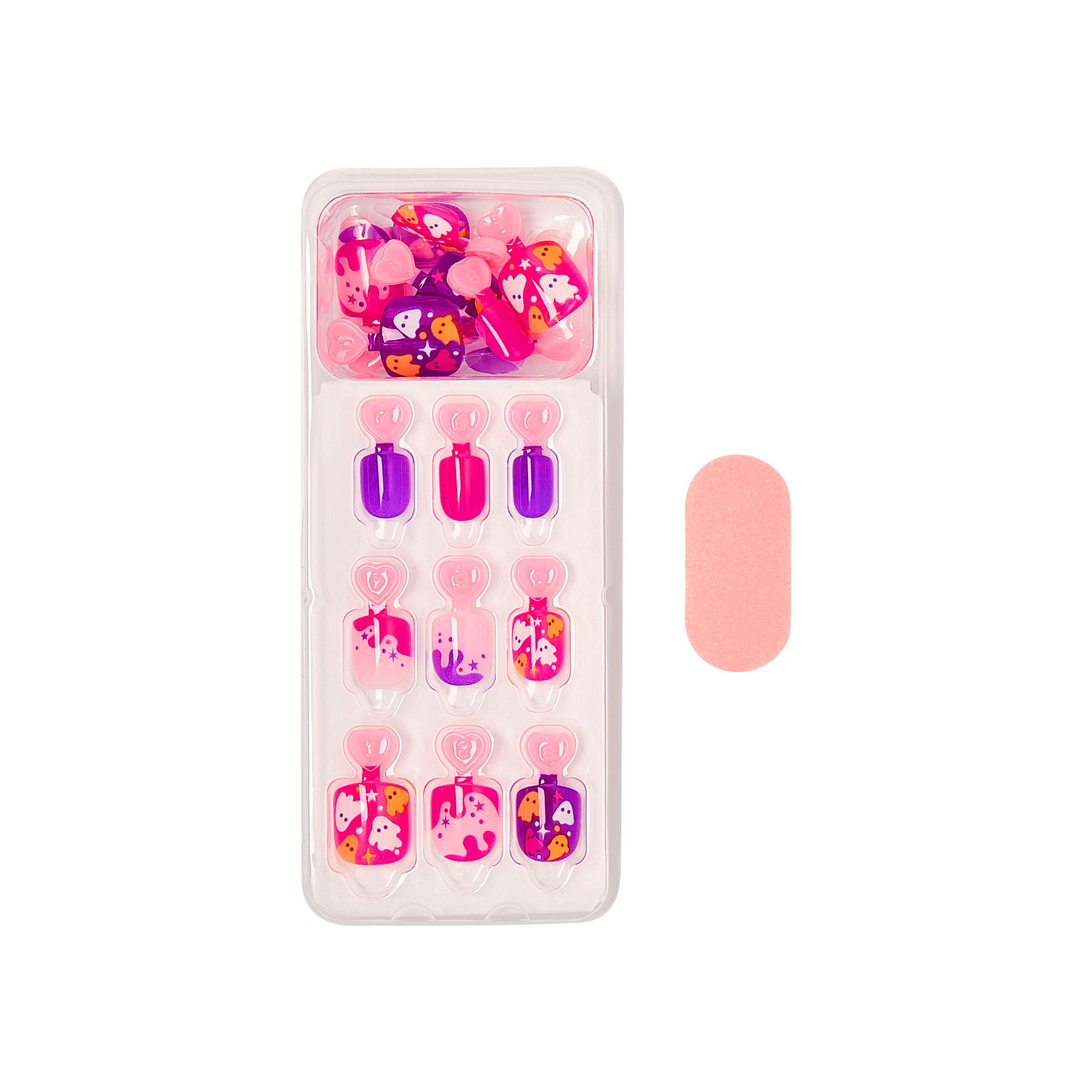 Impress Kids Halloween No Glue Fake Press On Nails - Spookz | Design, Multicolor, Kids, Squoval, Glow In The Dark, Manicure