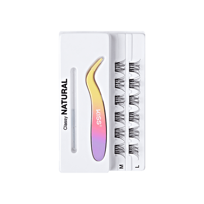 imPRESS Falsies Self Adhesive Eyelashes, 12 Lash Clusters + Applicator - Classy