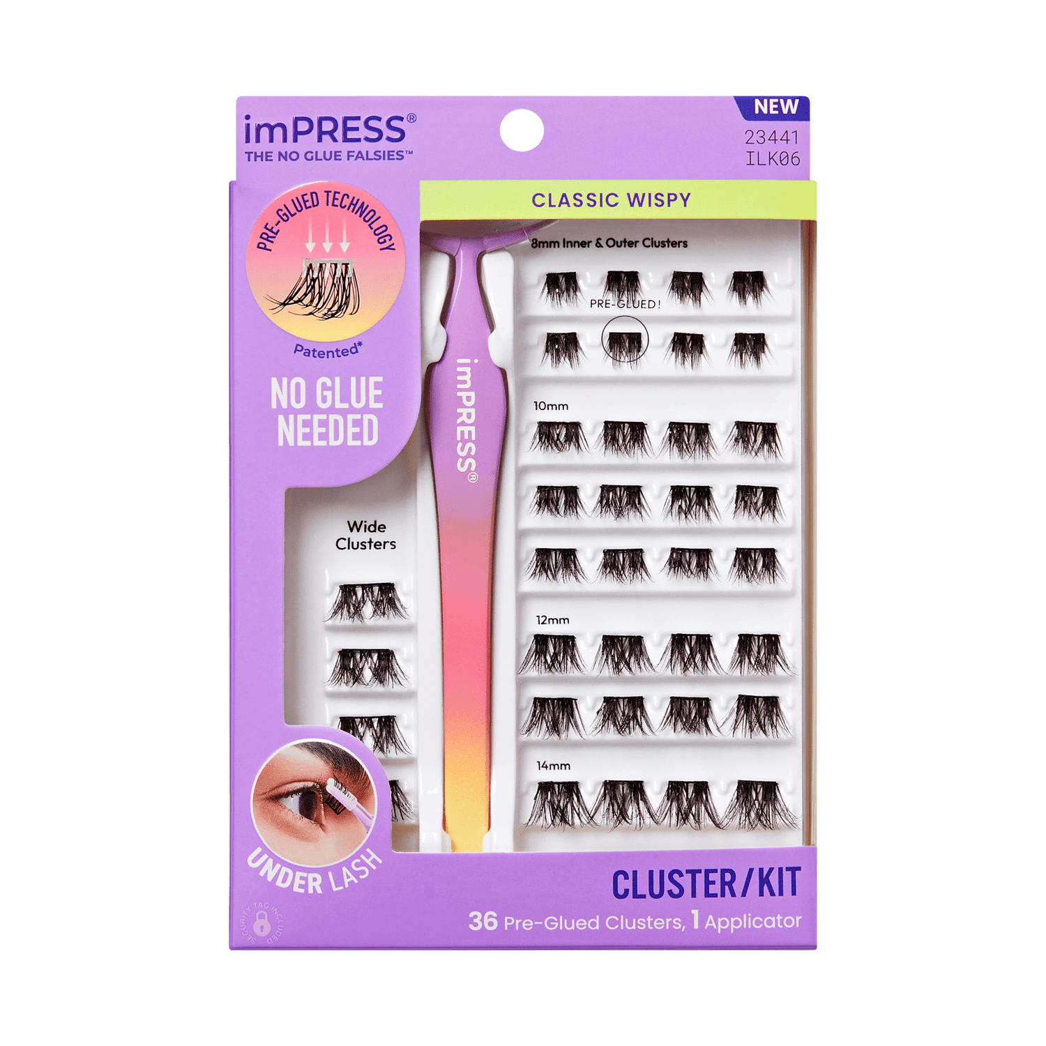 imPRESS Falsies Pre-Glued Lash Clusters Kit - Classic Wispy