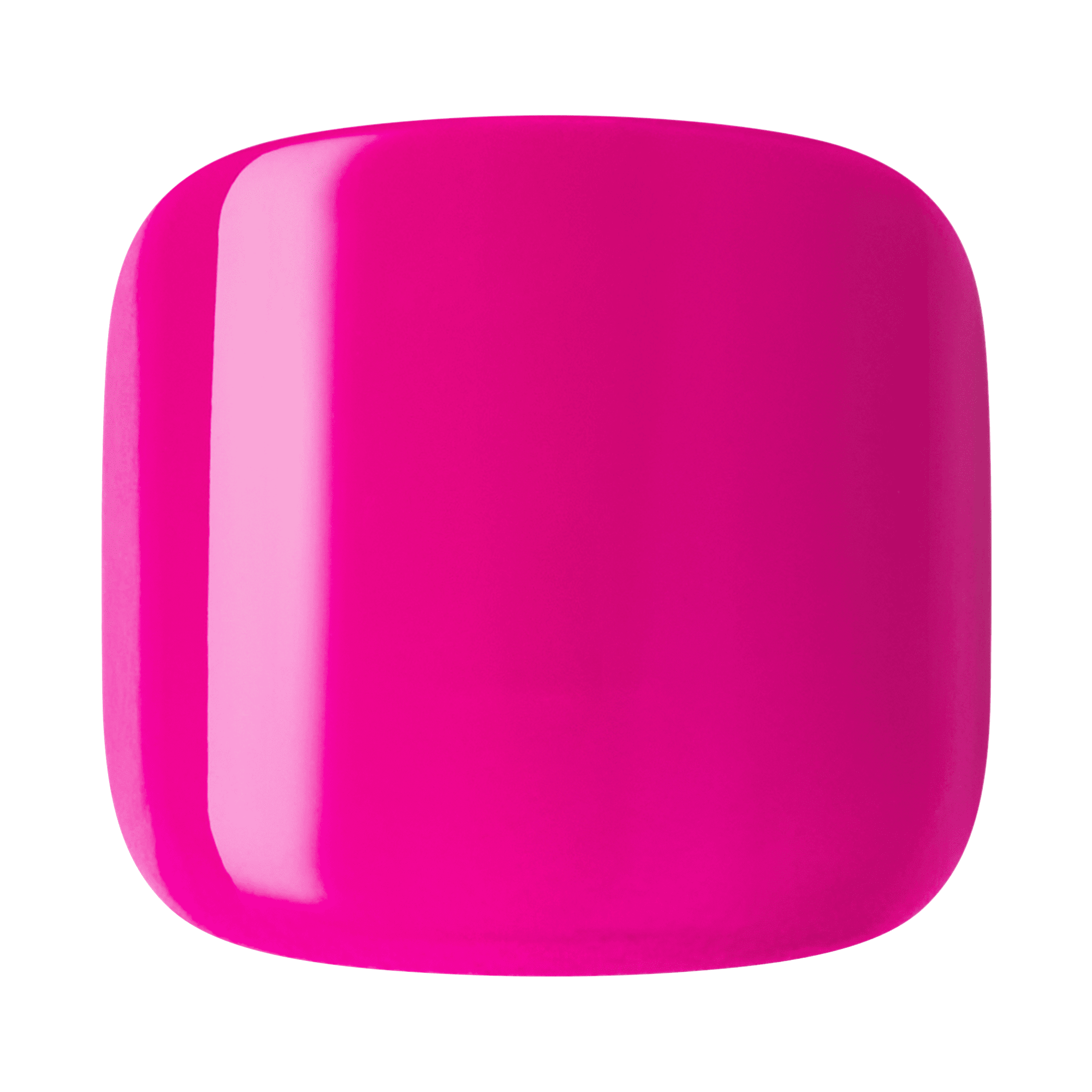 Pink press on toe nail on a transparent background