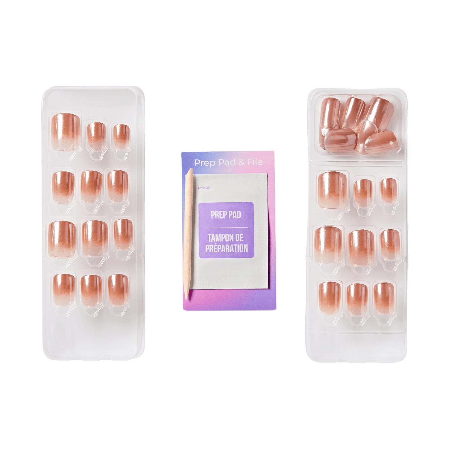 colorFX by Impress No Glue Fake Press On Nails - Last Call | Solid, Beige, Short, Squoval, Manicure