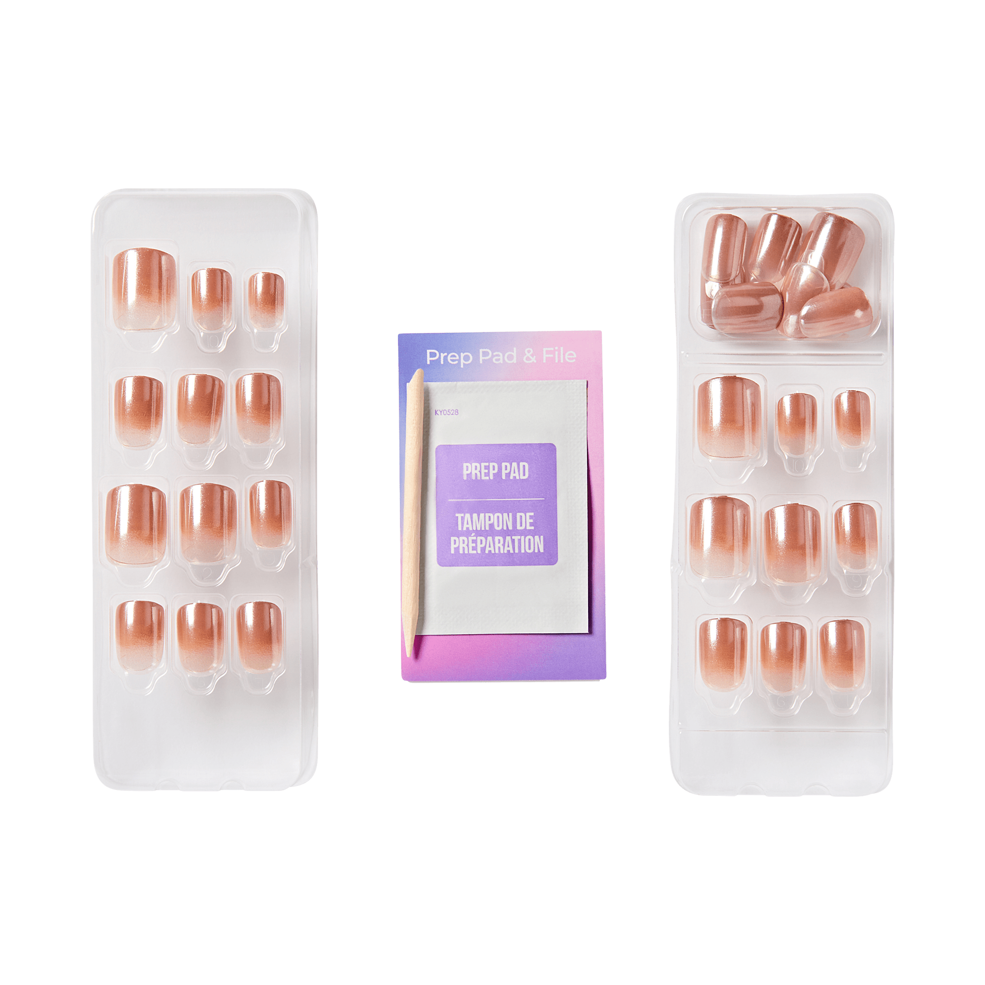 colorFX by Impress No Glue Fake Press On Nails - Last Call | Solid, Beige, Short, Squoval, Manicure