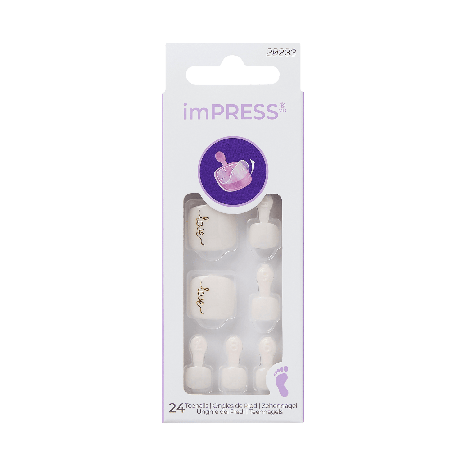 imPRESS Design Press On Pedicure - Beach Happy