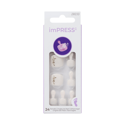 imPRESS Design Press On Pedicure - Beach Happy