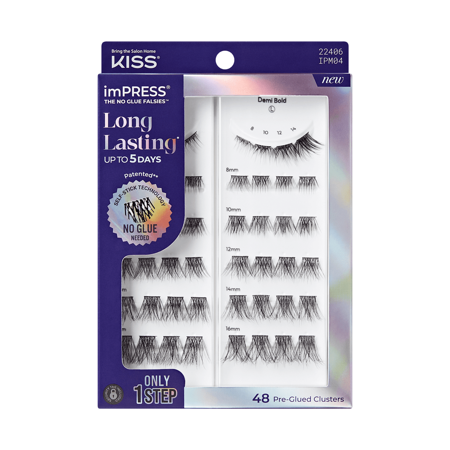 imPRESS Falsies Long Lasting Pre-Glued Lash Clusters Kit - Demi Bold