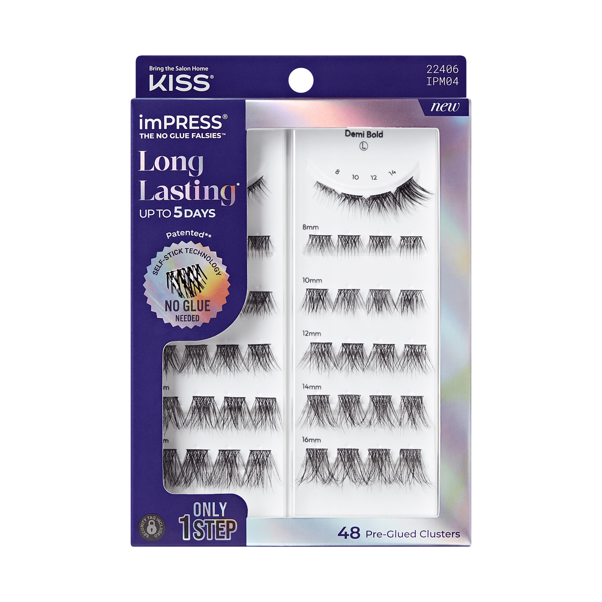 imPRESS Falsies Long Lasting Pre-Glued Lash Clusters Kit - Demi Bold
