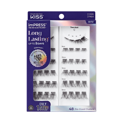 imPRESS Falsies Long Lasting Pre-Glued Lash Clusters Kit - Demi Bold