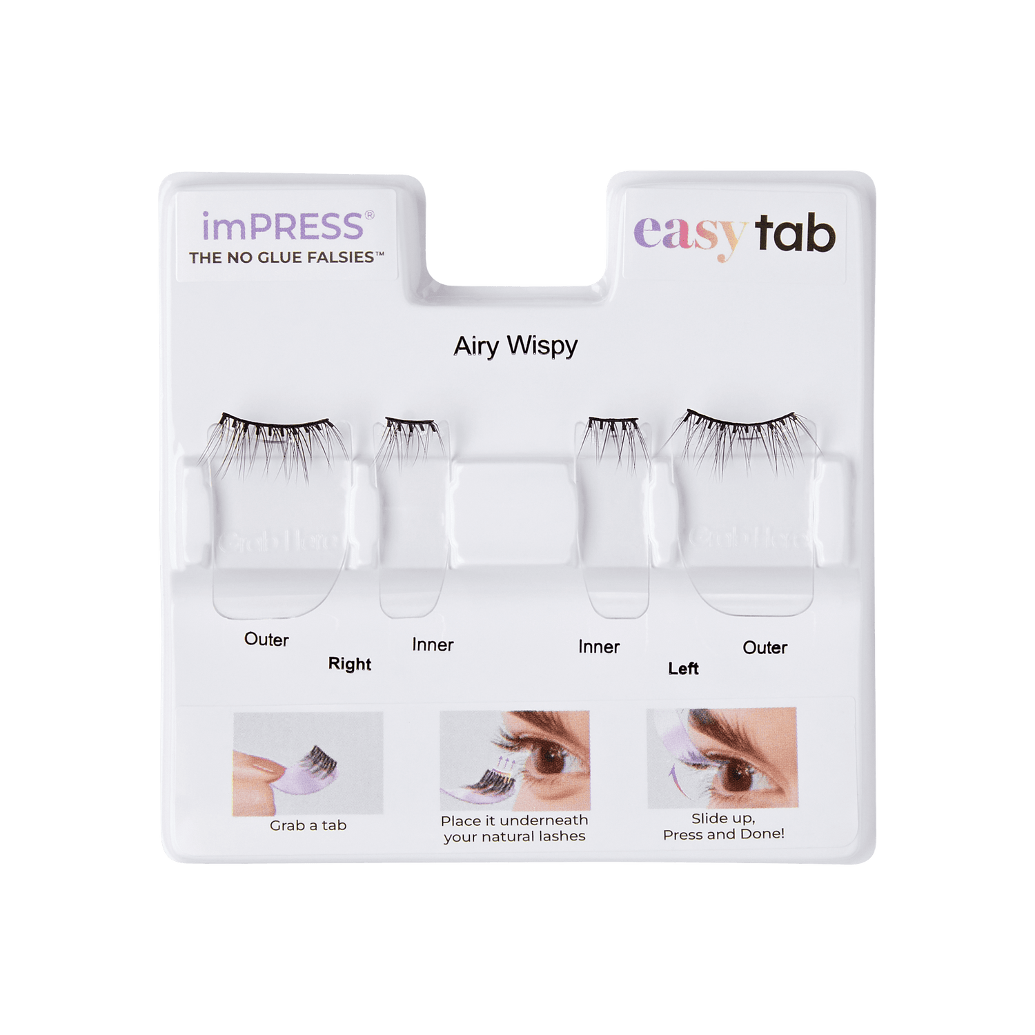 imPRESS Falsies easy tab Self Adhesive Eyelashes– Airy Wispy